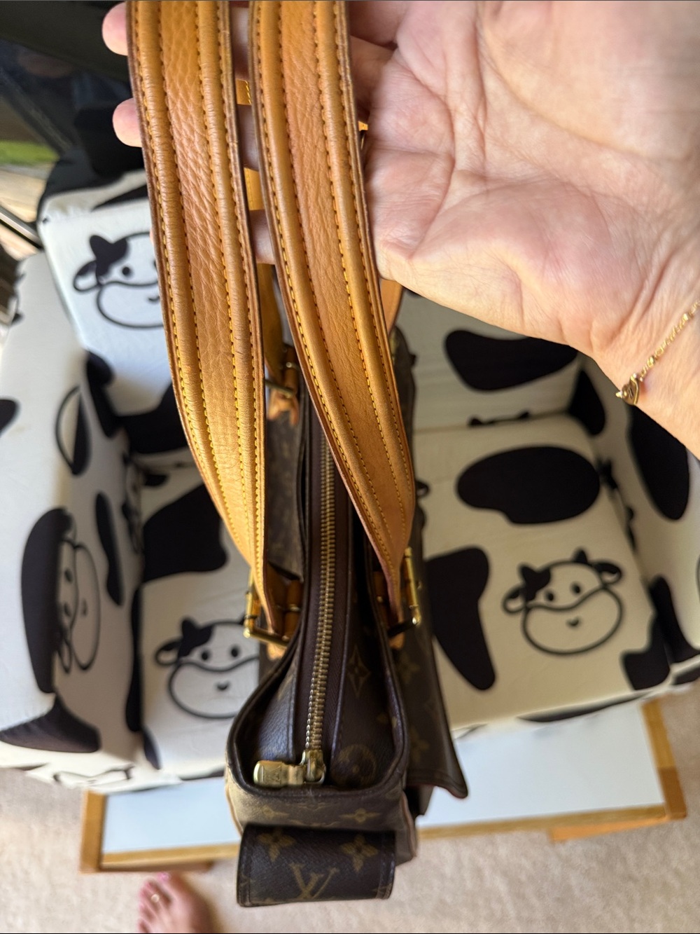 Louis Vuitton Brown Monogram Satchel with Tan Handles Comes W/COA - Picture 14 of 16